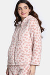 Zivame Soft Snuggles Fur Hoodie - Silver Peony — thumbnail 2